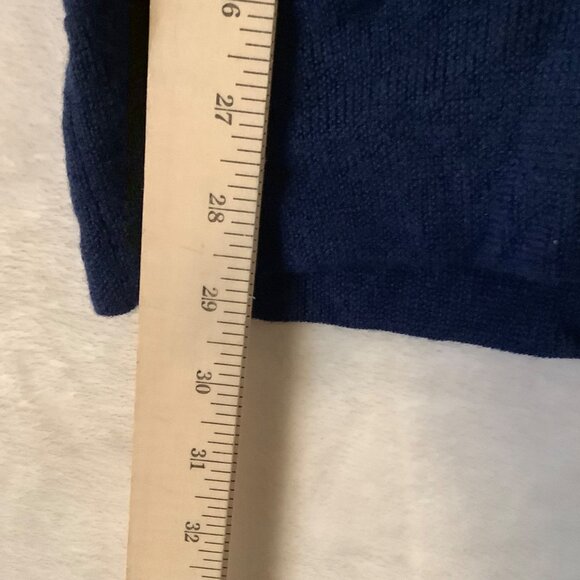 Ann Taylor Navy Extra Fine Merino Wool Cardigan Sweater Button Up Women Medium - Picture 5 of 7